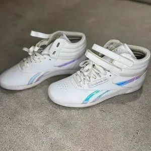 Reebok Shoes Reebok Modern Classic Iridescent Stripes High Top